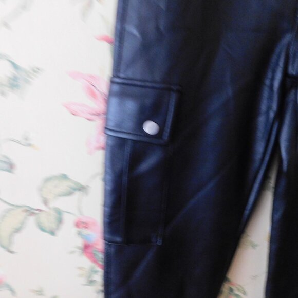 🦔🐾ANTHROPOLOGIE GABI FAUX LEATHER UTILITY PANTS🦔🐾 - Picture 3 of 10